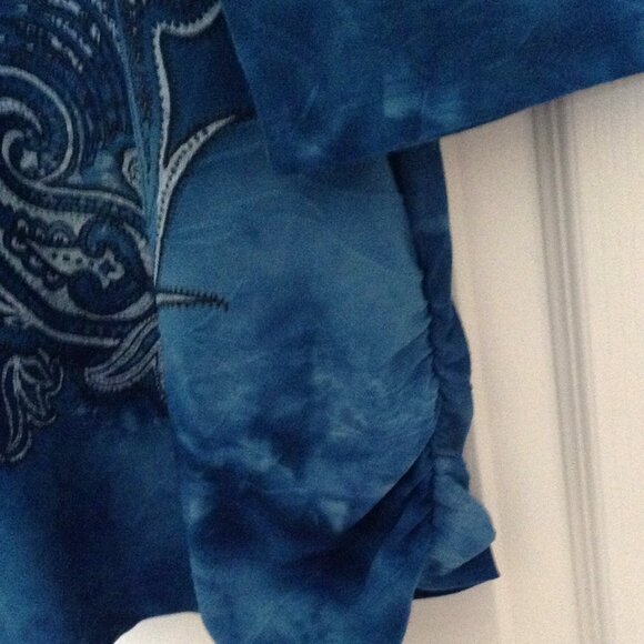 Initiatives Women's 3/4 Sleeves Top T-Shirt Tunic Blue Fairy Stretchy Size XL - Picture 3 of 7